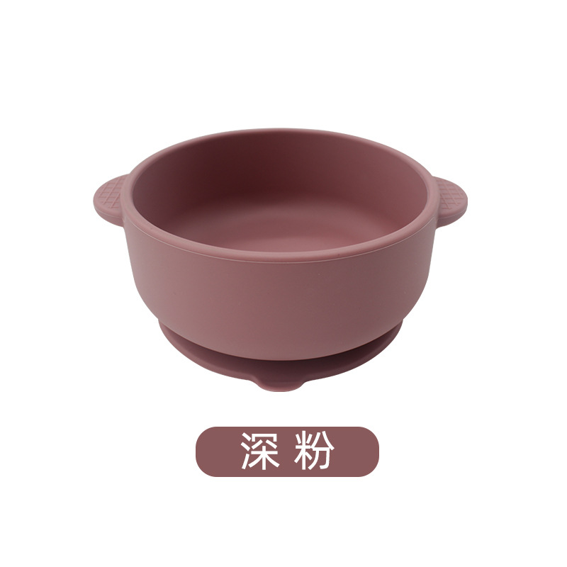 Tazón para orejas de silicona de grado alimenticio para bebés Tazón para orejas de cinturón antideslizante de color sólido para niños Tazón para orejas con ventosa