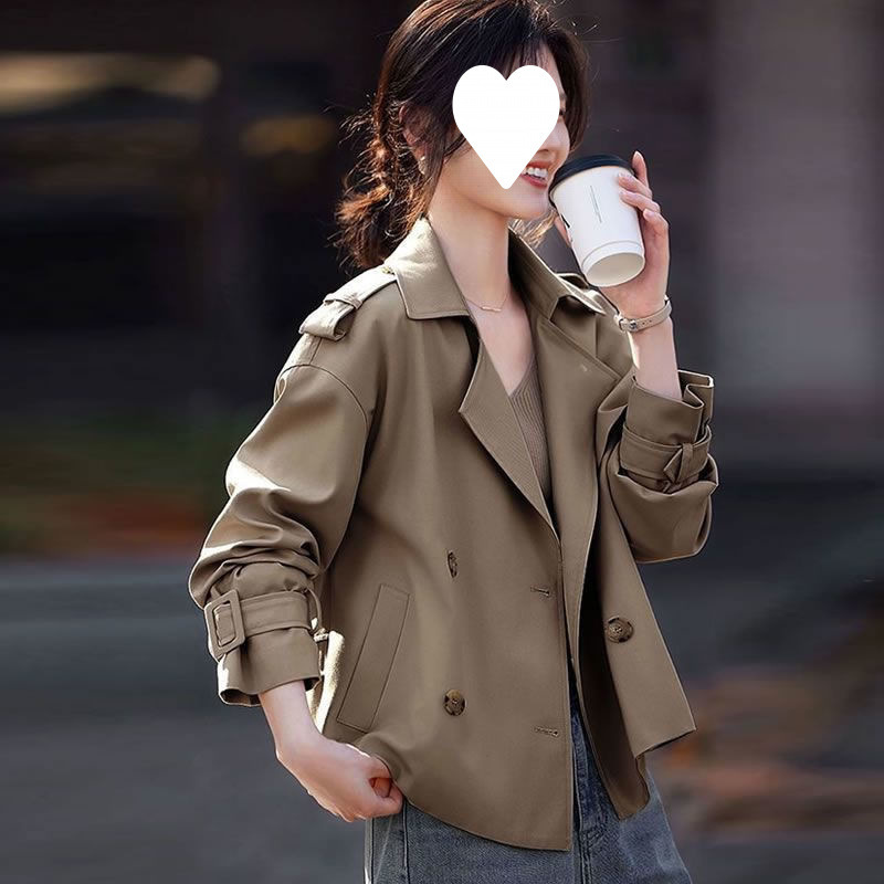 风衣女小个子2025春秋新款休闲宽松上衣气质短外套|undefined