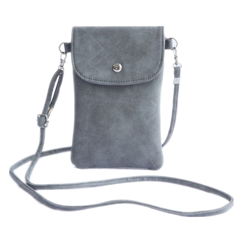 Solid Color Crossbody Small Bag Women's 2023 All-match New Mobile Phone Bag Simple Mini Bag Casual Coin Purse Bag Vertical