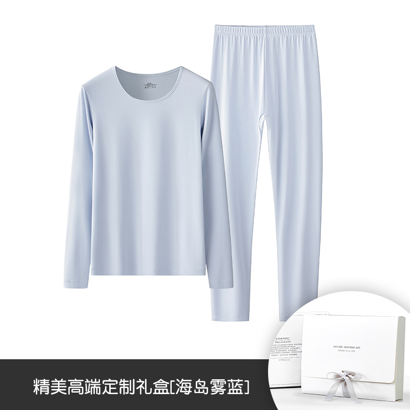 [Contador del mismo estilo] 80 piezas de ropa de otoño de mujer Lanjing modal de doble cara, pantalones largos, conjunto de ropa interior térmica