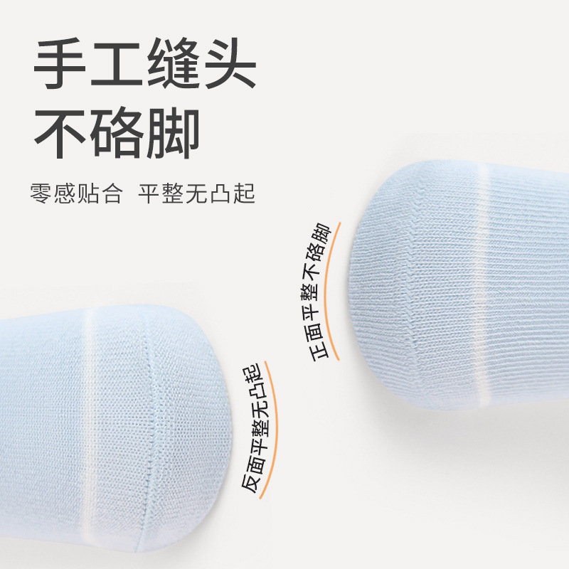 Calcetines para bebés recién nacidos, calcetines de algodón de malla ultrafina de verano 0 - 3 para bebés recién nacidos, clase A sin hueso, no estrangular las piernas