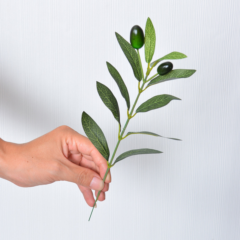 New Olive Leaf Single Branch Home Decoration Flower Arrangement Bouquet Green Plant Artificial Fake Leaf 2-Pronged Olive Leaf with Fruit New Olive Leaf Single Branch Home Decoration Flower Arrangement Bouquet Green Plant Artificial Fake Leaf 2-Pronged Olive Leaf with Fruit