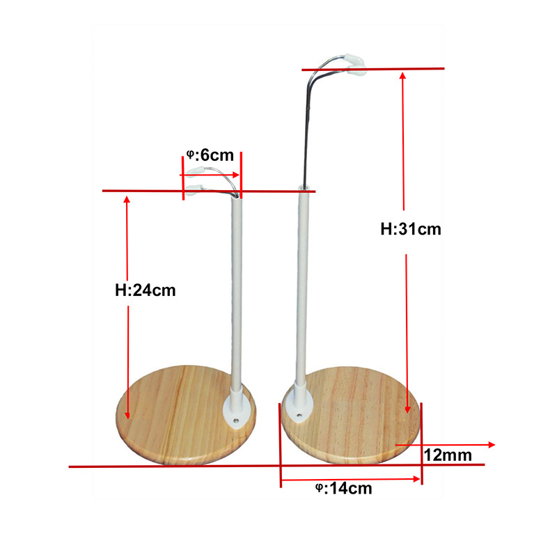 Investigación y desarrollo independientes nuevo soporte de muñeca de color primario de madera de primera venta soporte de muñeca sdbjd soporte de muñeca de 20-60 cm