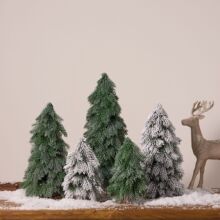 创意圣诞树诺贝松仿真纯pe圣诞节装饰加密小树diy跨境新品雾凇款