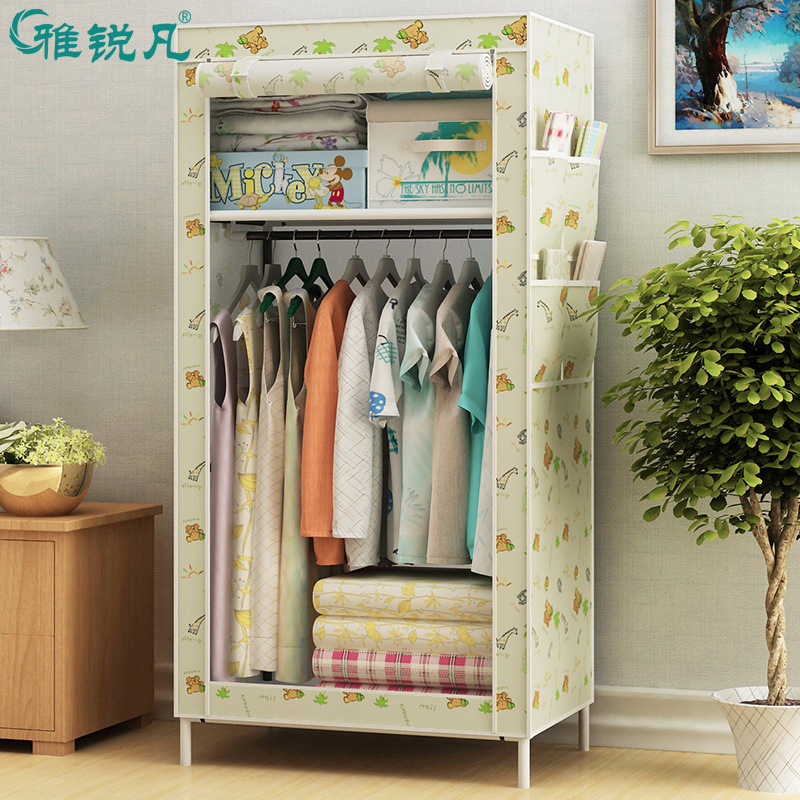 Small Wardrobe, Simple Fabric Wardrobe, Student Wardrobe, Reinforced and Thickened, Korean Style Fabric Cabinet, Single Person