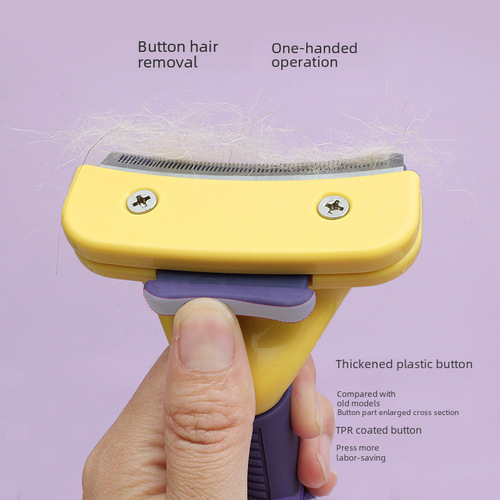 Pet Automatic De-shedding Comb Cat Floating Hair Removing Shaver Dog Grooming Tool for Dogs Untangling Scratching Comb