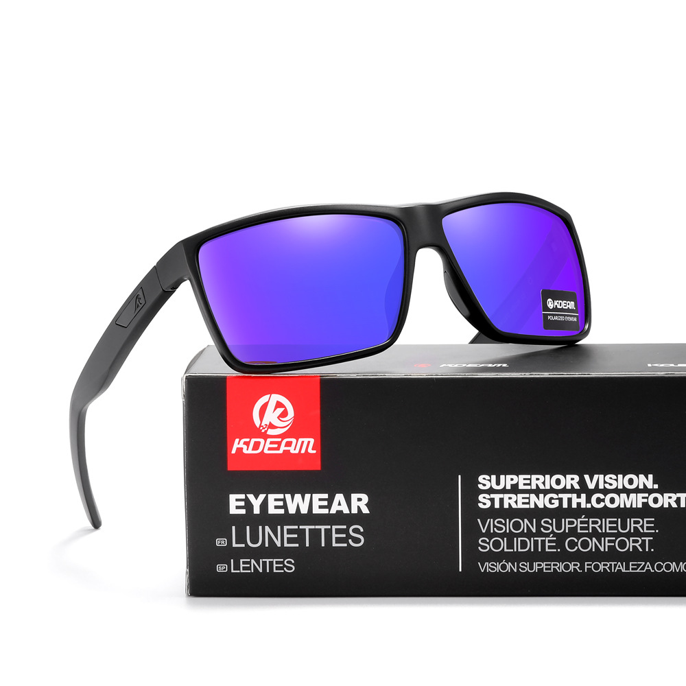 KDEAM neue quadratische rahmen brille männer fahren polarisierte sonnenbrille outdoor reise anti UV400 sonnenbrille KD029_voghion.com
