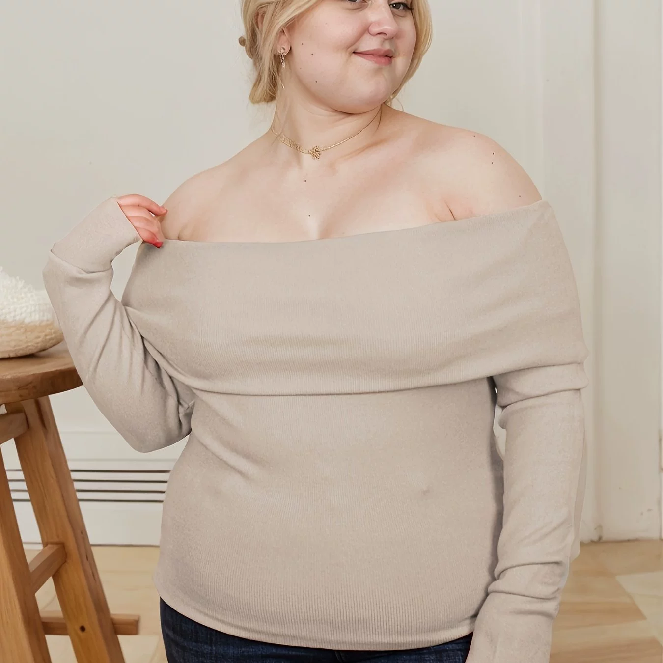 Plus Size Plus Size Women's Off Shoulder Long Cross-border Delivery