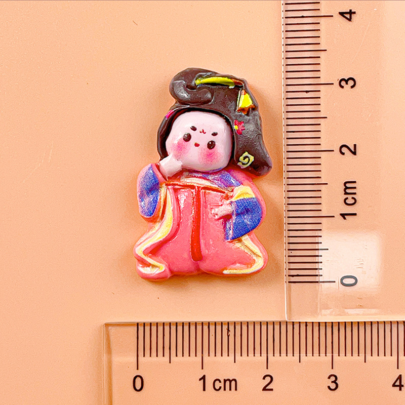 Venta directa nueva superficie brillante Dinastía Tang Dancing Girl accesorios de resina DIY Dinastía Tang belleza teléfono caso horquilla accesorios para el cabello parche