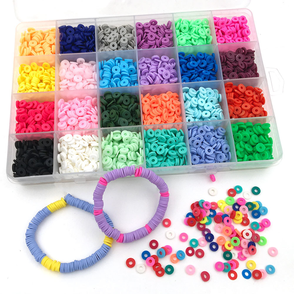 1 Jeu Diamètre 6mm Trou 2~2.9mm Argile Molle Couleur Unie Perles display picture 10