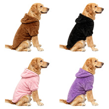 跨境冬季大狗衣服双面绒中大型犬金毛拉布拉多边牧居家保暖防掉毛