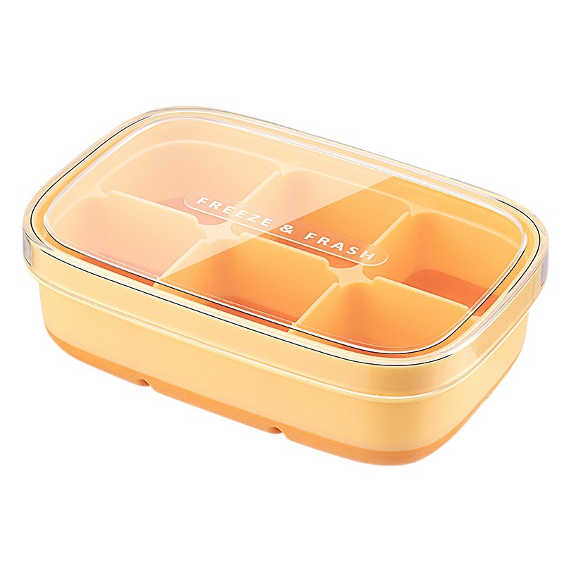 Cubo de hielo molde hogar de grado alimenticio de silicona suave bandeja de hielo caja de hielo refrigerador casero congelado gran cubo de hielo mini herramienta abrasiva