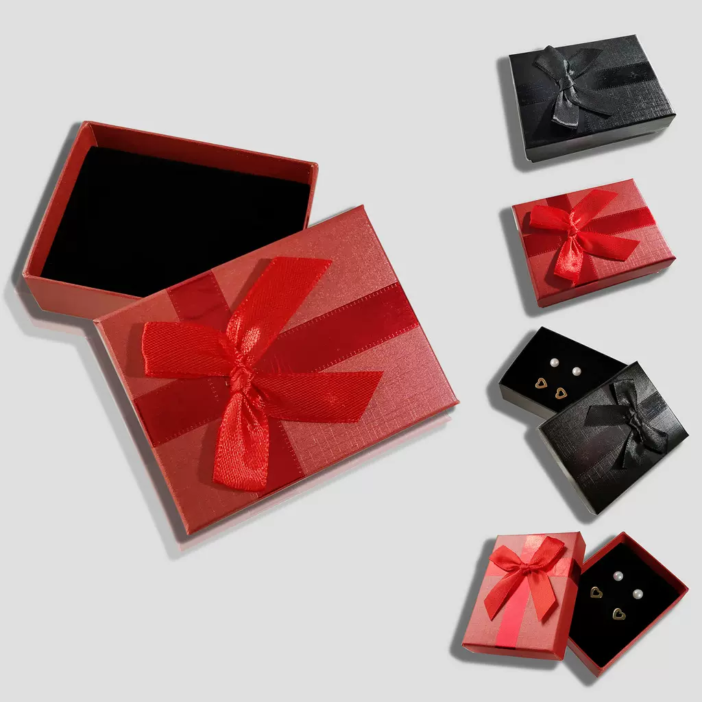 蝴蝶结创意设计厂家直销耳环代发包装盒 代发用首饰盒子纸盒货源