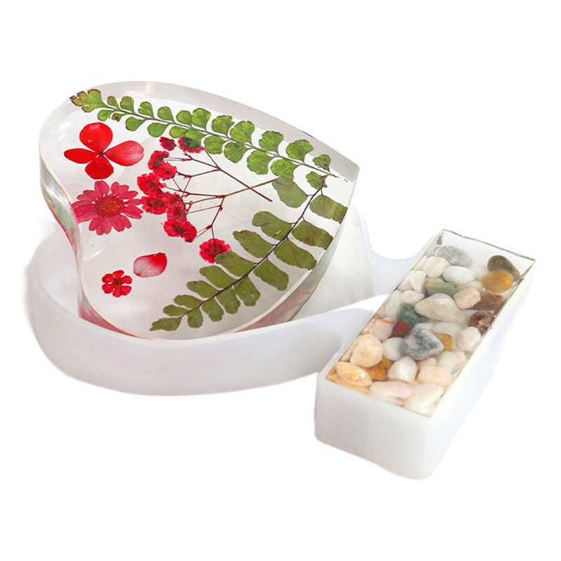 Elation DIY molde epoxi marco de fotos del Día de San Valentín gran tamaño Pequeño amor marco de fotos molde de silicona transfronteriza exclusiva