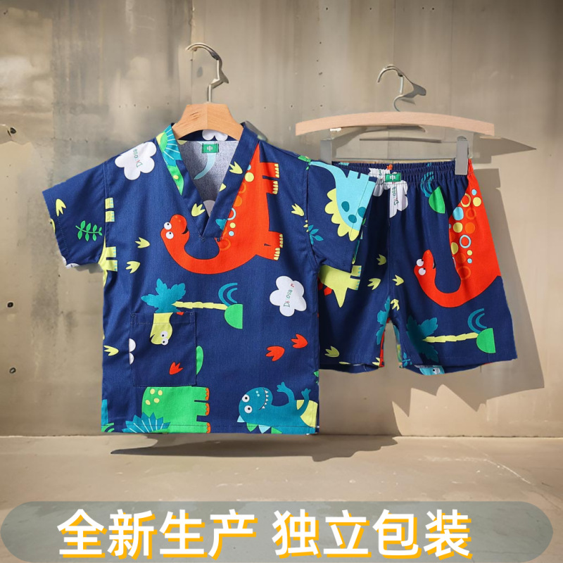 儿童汗蒸服批发一次性浴服男女桑拿浴服宝宝汉蒸睡衣足疗酒店衣服