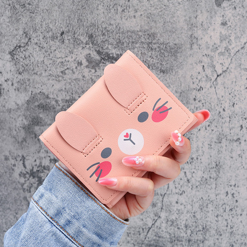 Factory direct sales  Korean version new women's wallet short creative fashion wallet simple buckle coin purse