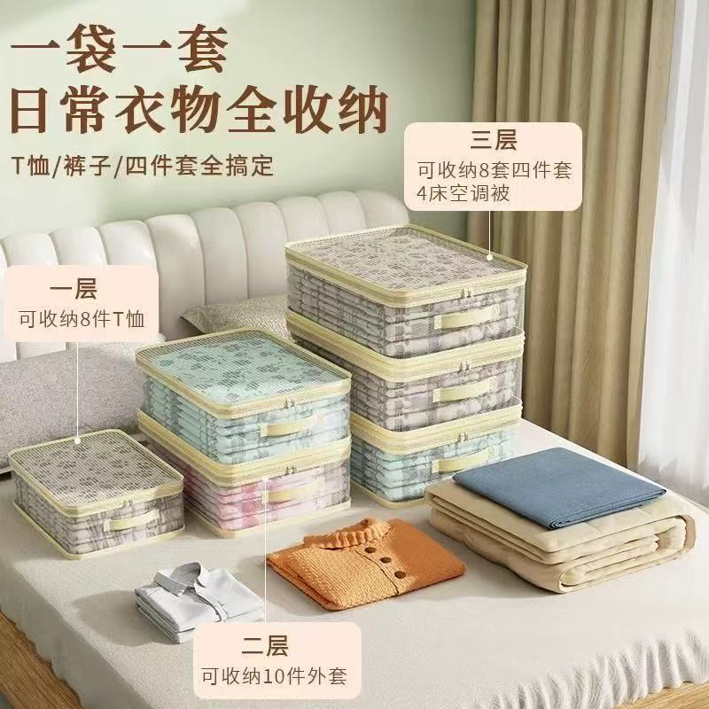 多规格四件套收纳袋耐磨防水居家换季床单被套大容量便携储物袋子
