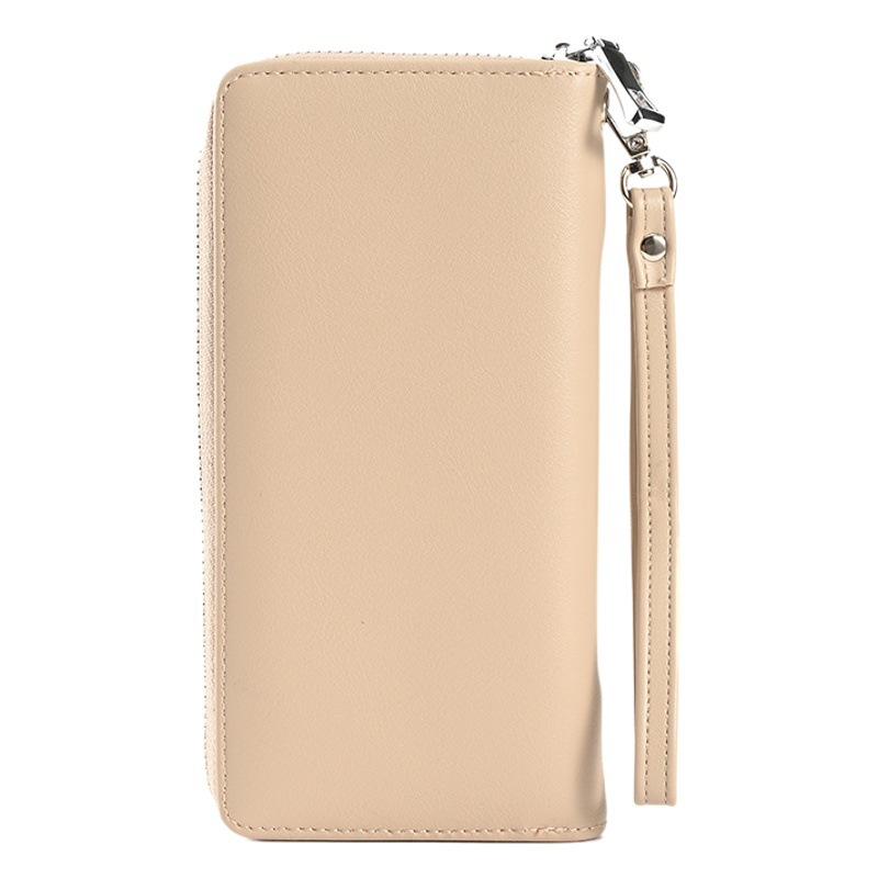 2023 nueva cartera transfronteriza de las mujeres larga cremallera embrague de las mujeres al por mayor cartera de gran capacidad de todo partido bolsa de teléfono móvil