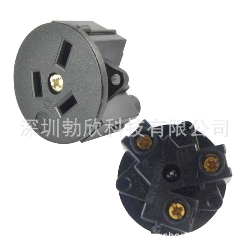 供应AC电源插座 国标 圆形国标插座 国标插座 SS-8D(图)