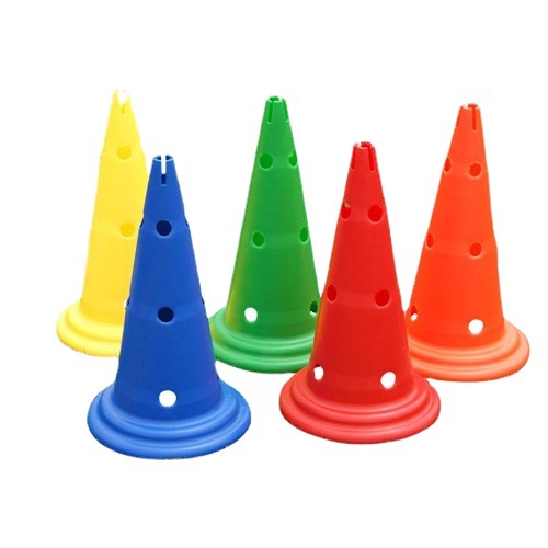 Cubo de logotipo 52cm fondo redondo grueso con agujero cubo cónico obstáculo 52cm cono de carretera cubo de helado al por mayor