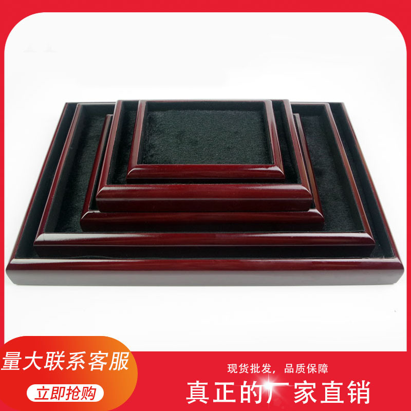 Wooden jewelry display tray, exquisite antique necklace and ring display stand, decorative accessories wholesale