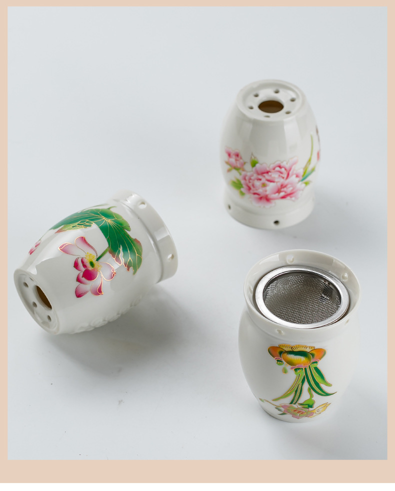 Ceramic Moxa Jar Portable Moxibustion Cup with Gua Sha Massage Function Double Layer Heat Storage details