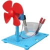 Salt solution, air fan, generating electricity