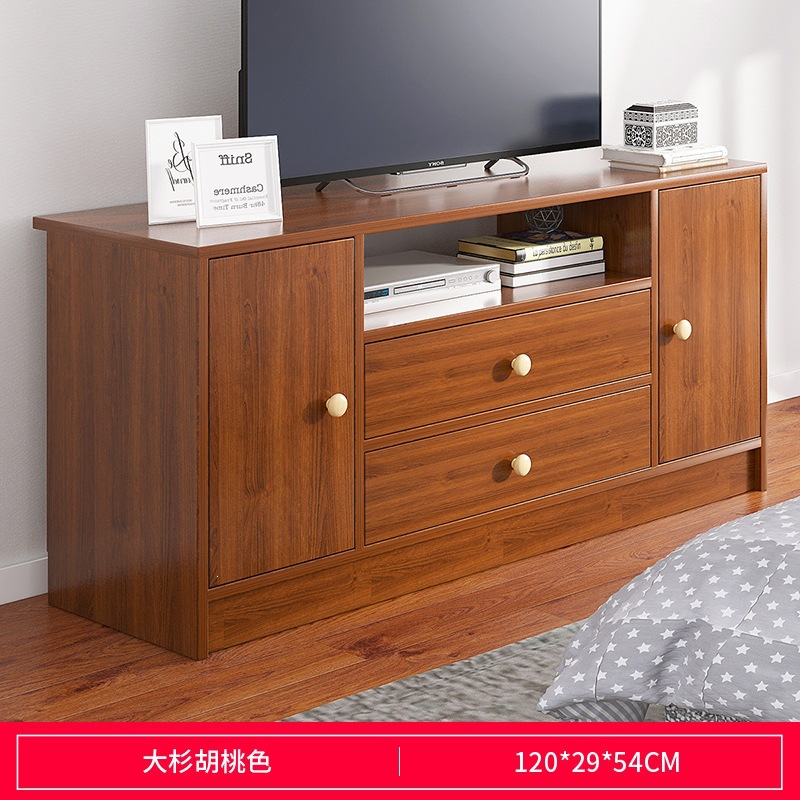 Gabinete de televisión de la sala de estar pequeño tipo moderno simple gabinete de suelo de madera sólida gabinete de televisión del dormitorio gabinete alto gabinete integrado gabinete de pared