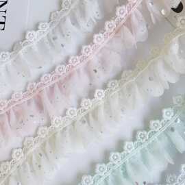 4.0CM 秋装女款童装韩式风格服装花边辅料蕾丝小裙边条码宽花边