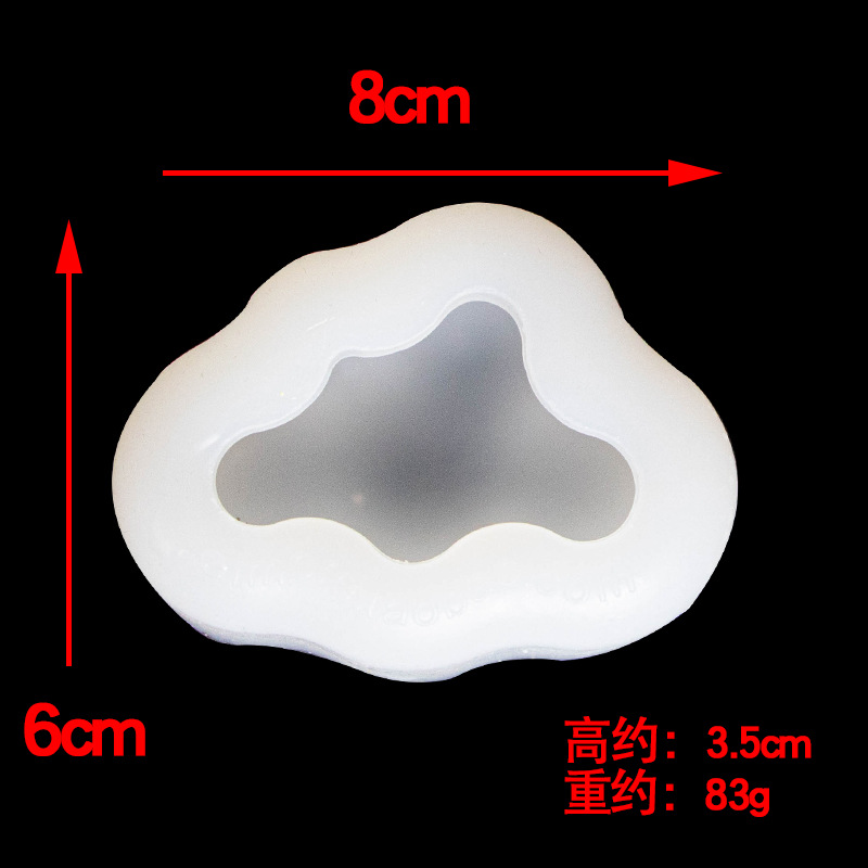 3D nube forma silicona molde fondant chocolate jabón hecho a mano seta nube pastel decoración epoxi herramienta abrasiva