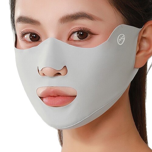 Outdoor sports sun protection mask, running, golf dedicated, ice silk ear loop face mask, reveals mouth and nose, breathable, UV protection