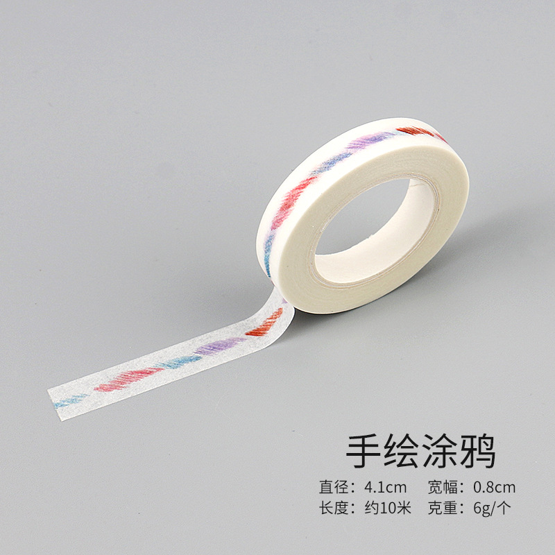 10 m Tamaño pequeño 15 pintado a mano cinta de papel creativo línea split línea pegatinas mano cuenta diario cinta decorativa pegatinas