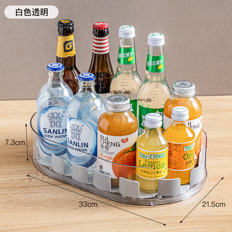 冷蔵庫飲料整理調味料ボトルアーティファクトキッチンボトル材料収納ラック缶ターンテーブル回転ディスク収納ボックス|undefined