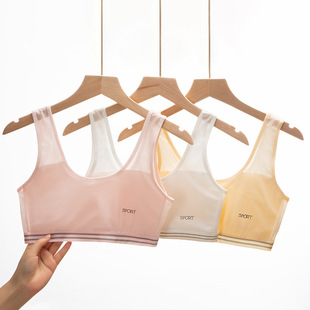Girls' student underwear development period 10-year-old pure cotton junior high school girls summer thin medium and large children vest 8-15