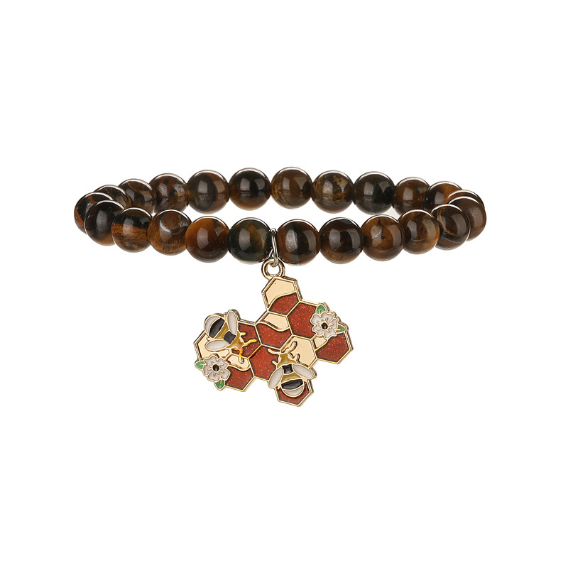 Pulsera de cuentas de citrino natural de venta caliente transfronteriza en Europa y América