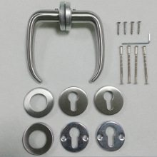 不锈钢空心牛角仿精铸门执手防火通道锁用门把手出口品质江门制造