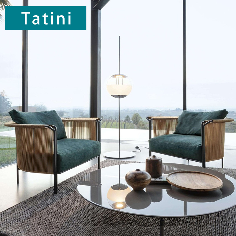 Conjunto de sofá sencillo para exteriores, resistente a la lluvia y al sol, combinación de muebles de ocio para jardín, balcón y terraza.