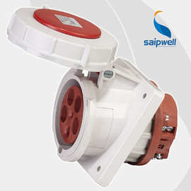 防水插座SP-209 尼龙工业暗装斜插座63A 5芯航空插座跨境