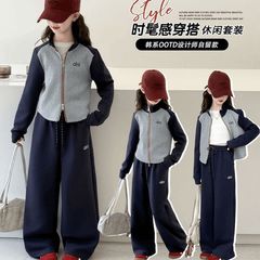女童套装2025新款秋装儿童洋气开衫卫衣外套中大童休闲运动两件套