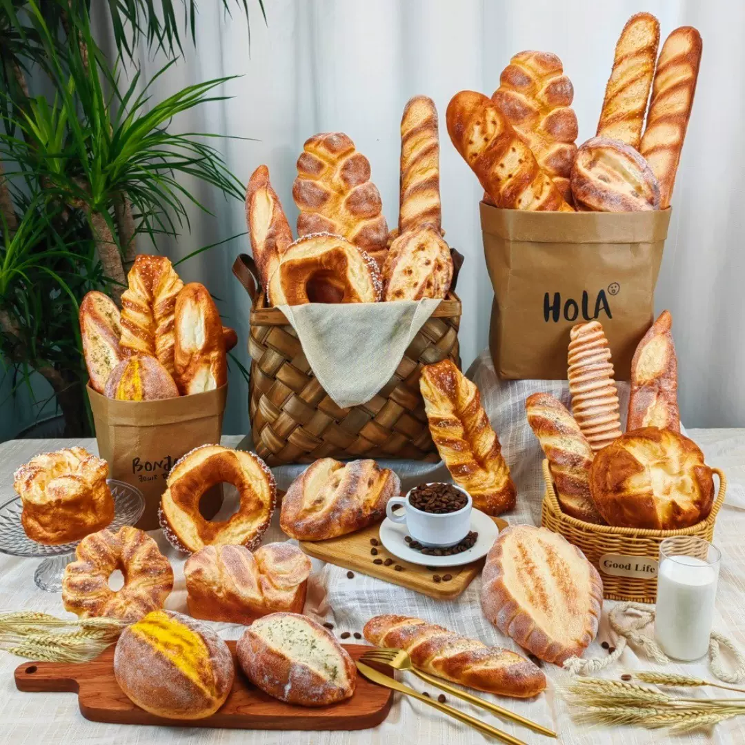 仿真大面包模型Baguette model长法棍面包慢回弹样板间展示假食品