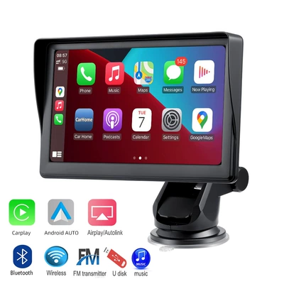 Cross-Border Export Car Smart Screen 7inch Universal Ips Portable Navigation Wireless Carplay Bluetooth Mp5 Car (Car display)