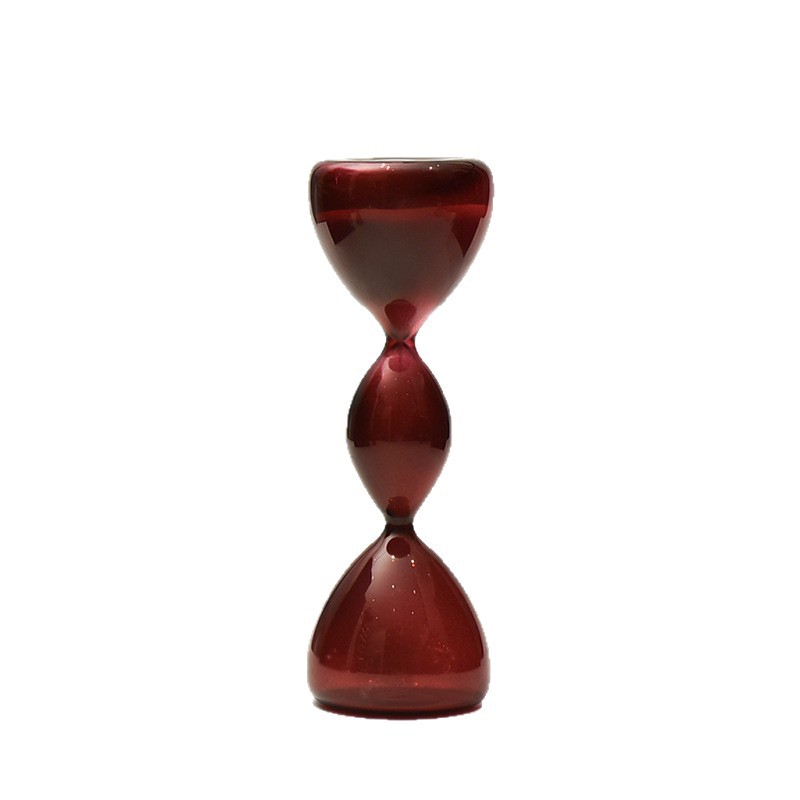 Reloj de arena de vidrio creativo Tres capas de color reloj de arena temporizador personalidad estilo moderno fabricante de decoración del hogar al por mayor image 5
