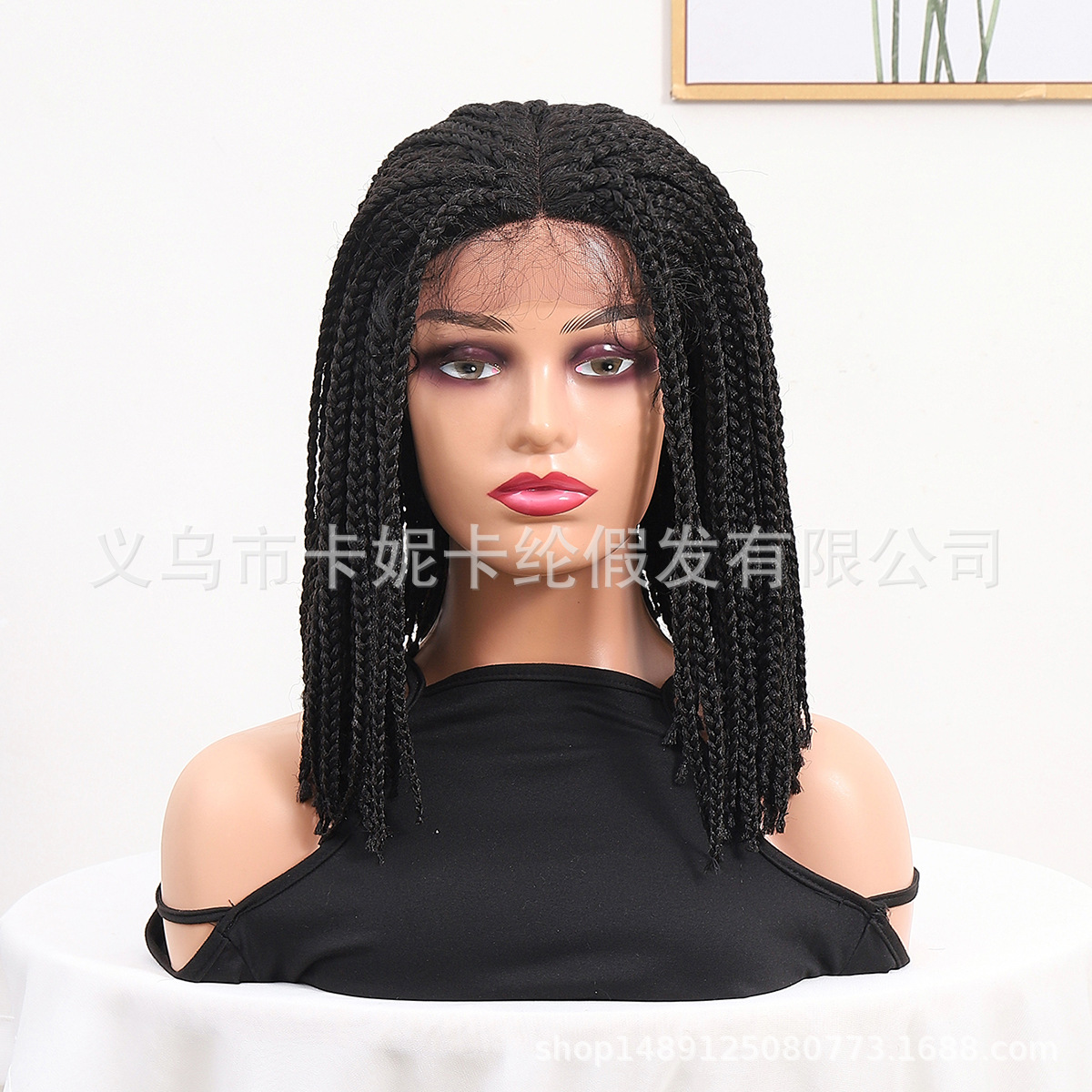 NEWLOOK nuevo estilo europeo y americano transfronterizo negro rizado caballo pequeño estilo corto peluca de cabello humano real encaje cubierta de cabeza