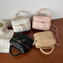 大号迷你包菱格小香风2025春夏新品手提链条包百搭单肩斜挎小包包