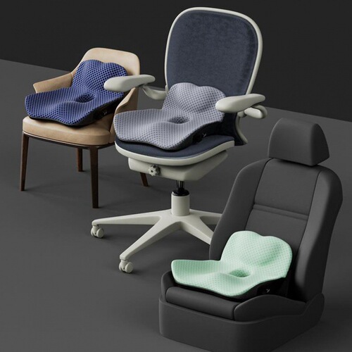 Hot seat cushion backrest integrated buttock pad office long sit magic memory foam breathable hemorrhoid cushion chair seat cushion