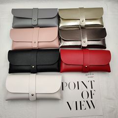 PVC Leather Eyeglass Case Stylish Eyeglass Storage Bag with Logo Printing Wholesale Sunglasses Bag