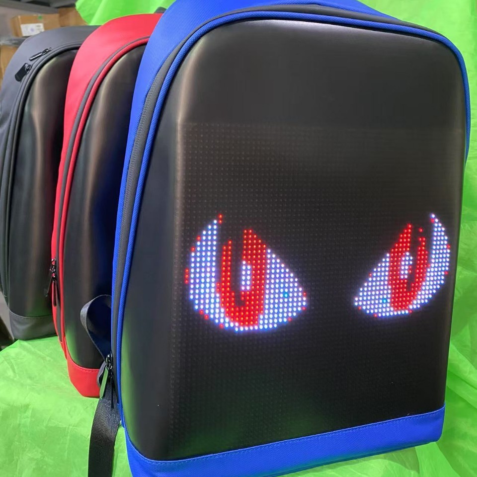 Mochila de pantalla LED Mochila luminosa Mochila Mochila de pantalla Mochila impermeable Mochila LED