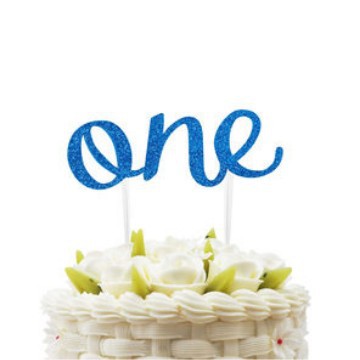 블루 원 케이크 삽입