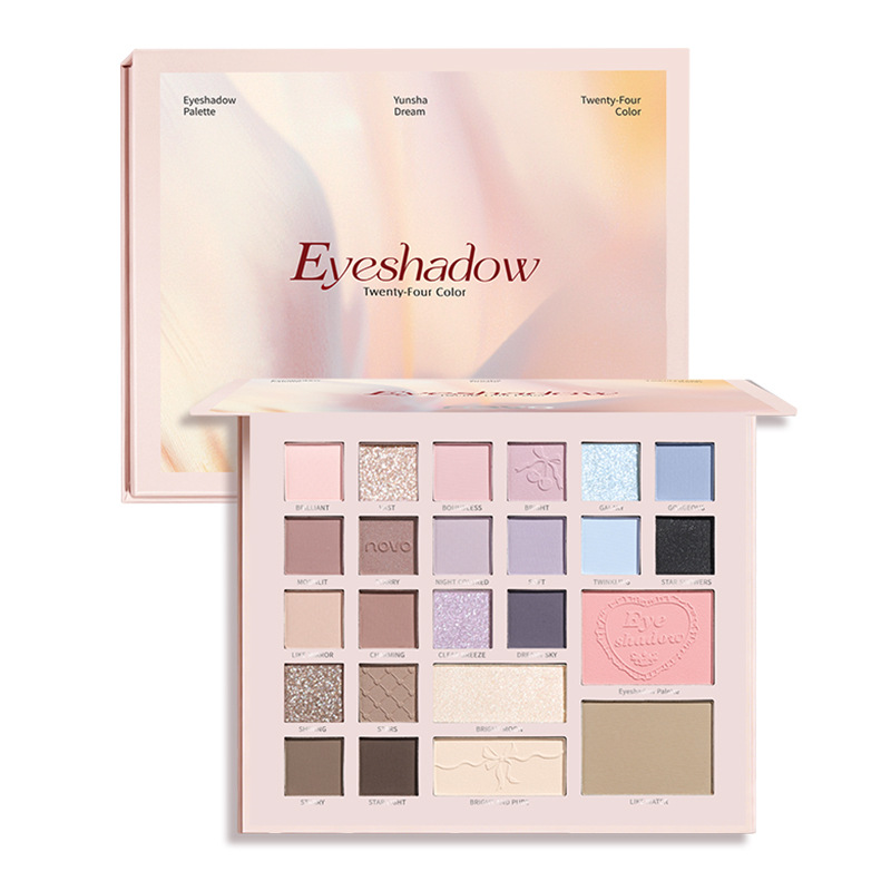 Oem Custom-Made 24-Color Comprehensive Eyeshadow Palette, Multi-Purpose Earth-Toned Large Palette, Multi-Color Eyeshadow with Oem Label and Logo