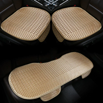 foreign trade three-piece car seat: Seat cushion, seat cover - warm-rice-three-piece-set-general-purpose